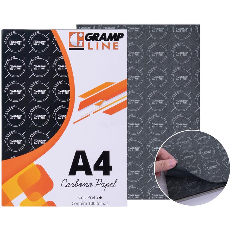 PAPEL CARBONO PARA MAQUINA PAPEL PRETO A4 GE 927 - GRAMP LINE CX.C/100