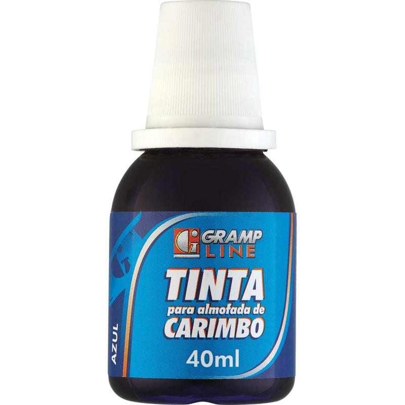 TINTA PARA CARIMBO 40ML AZUL - GRAMP LINE CX.C/12