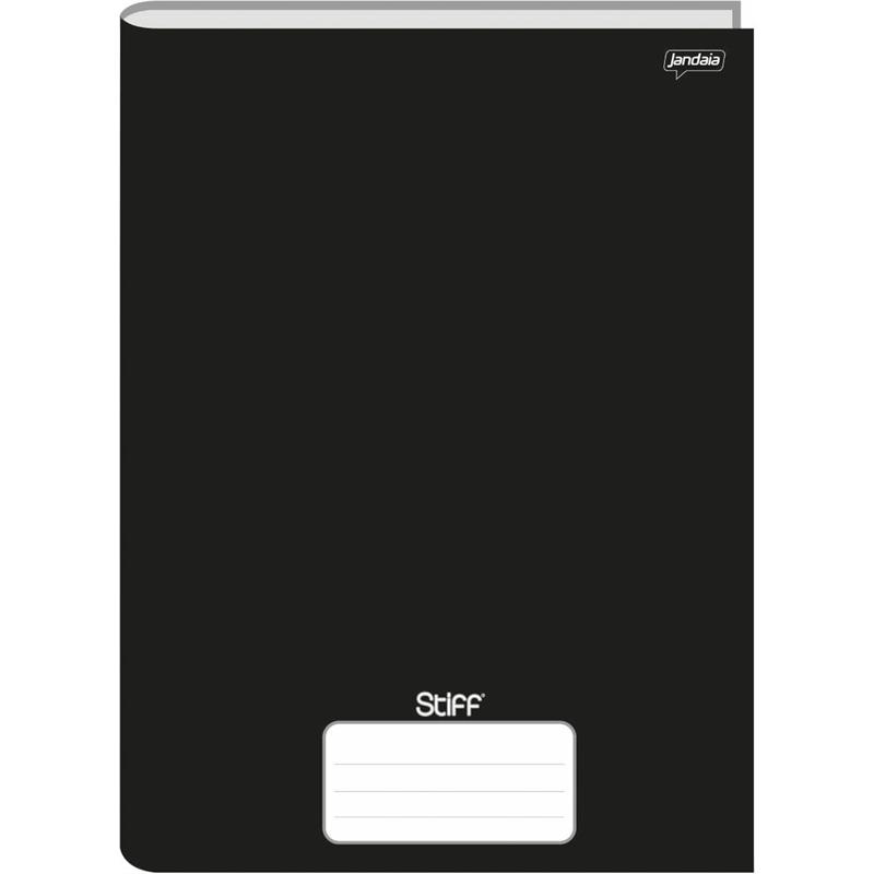 CADERNO BROCHURA 1/4 (CAPA DURA) STIFF 96 FOLHAS PRETO - JANDAIA PCT.C/05