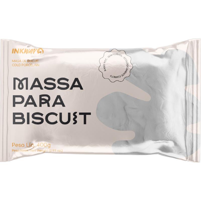 MASSA DE PORCELANA FRIA BISCUIT 400G BRANCO - INK WAY UNIDADE