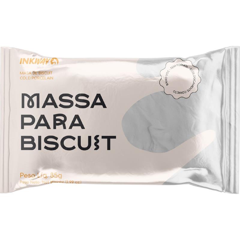 MASSA DE PORCELANA FRIA BISCUIT 85G BRANCO - INK WAY CX.C/10
