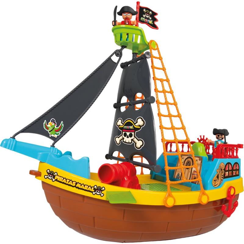 BRINQUEDO EDUCATIVO BARCO PIRATA COM BONECOS - MARAL UNIDADE