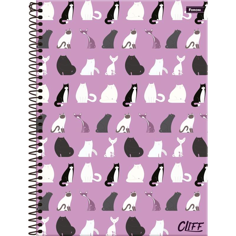 CADERNO 1X1 CAPA DURA CLIFF FEMININO 80 FLS. - FORONI PCT.C/04D