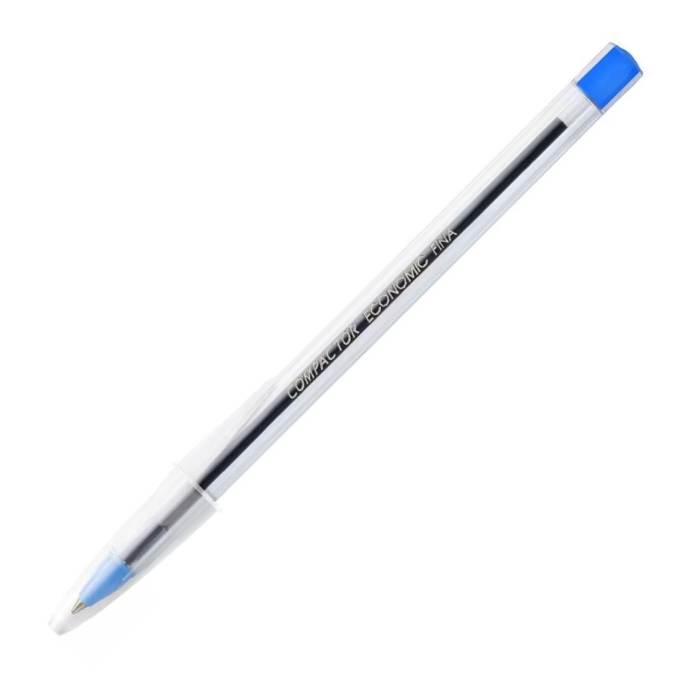 CANETA ESFEROGRAFICA ECONOMIC FINA AZUL COMPACTOR