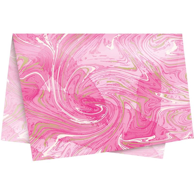 PAPEL DE SEDA MARMORIZADO ROSA 49X69CM - CROMUS PCT.C/50