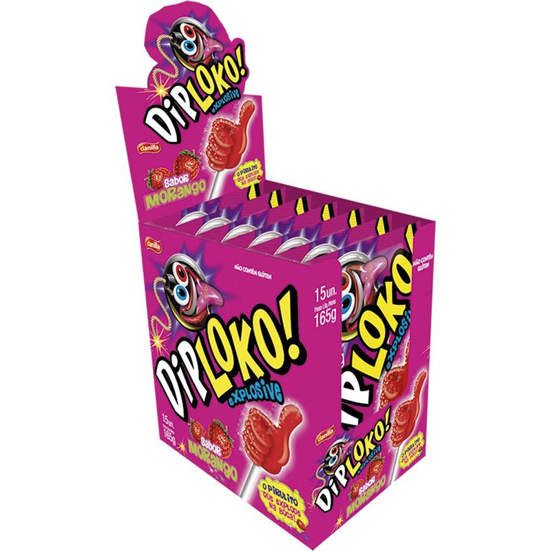 DOCE DIP LOKO EXPLOSIVE MORANGO - DANILLA FOODS DP.C/15