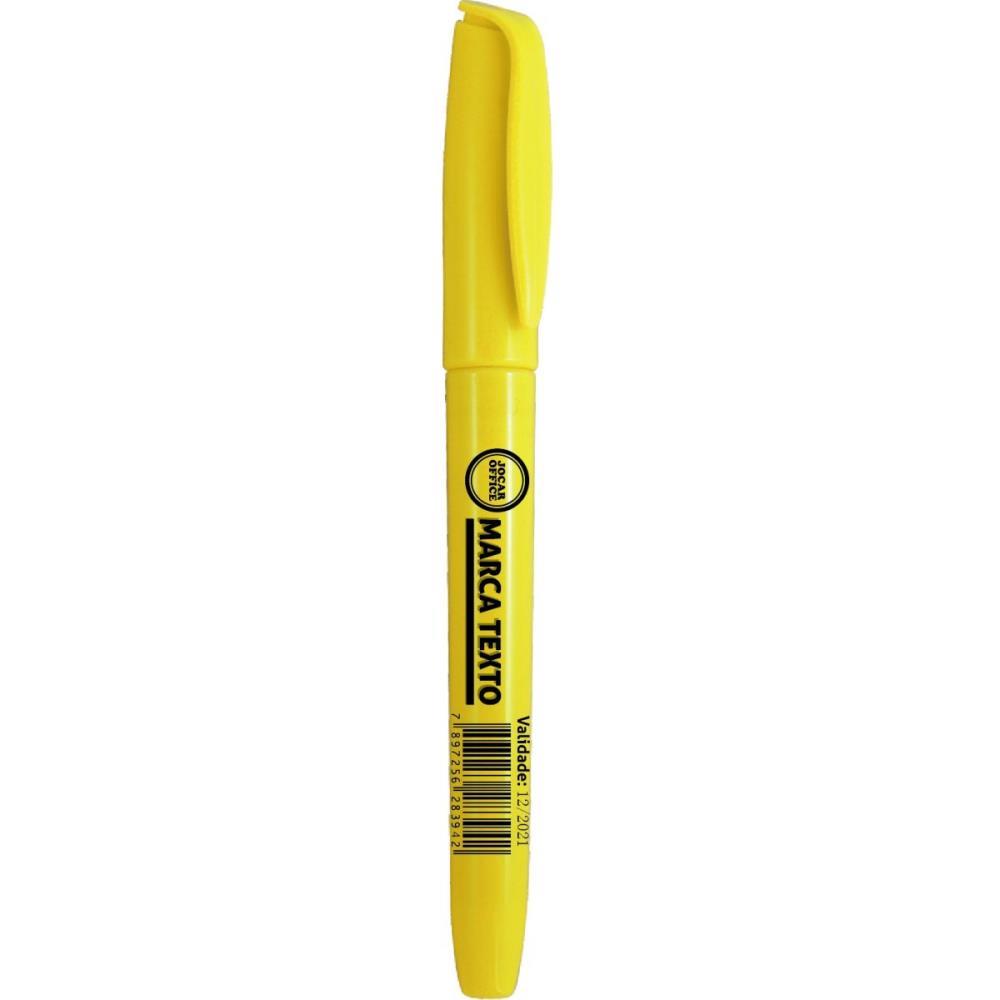 CANETA MARCA TEXTO JOCAR AMARELO SLIM LEONORA CX.C/12