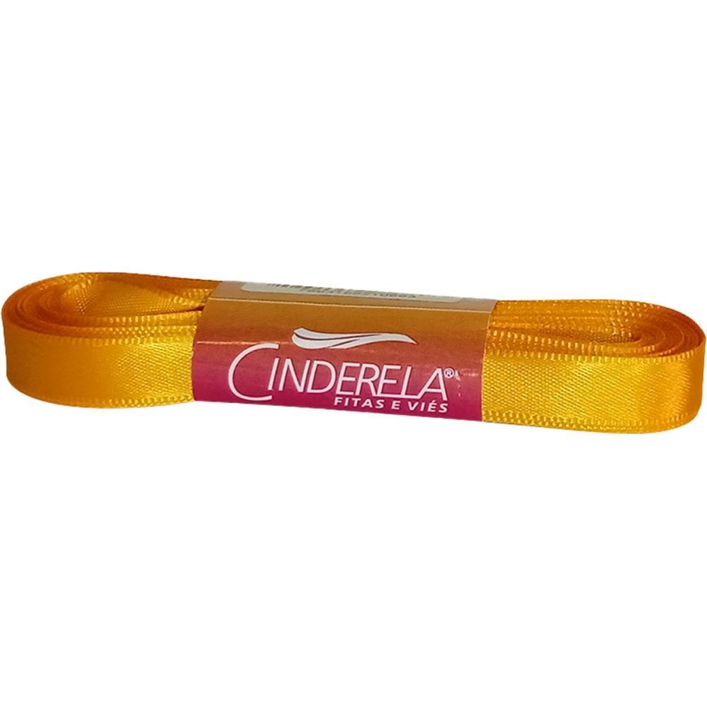 FITA DE CETIM 10MM 10M. AMARELO OURO CINDERELA UNIDADE
