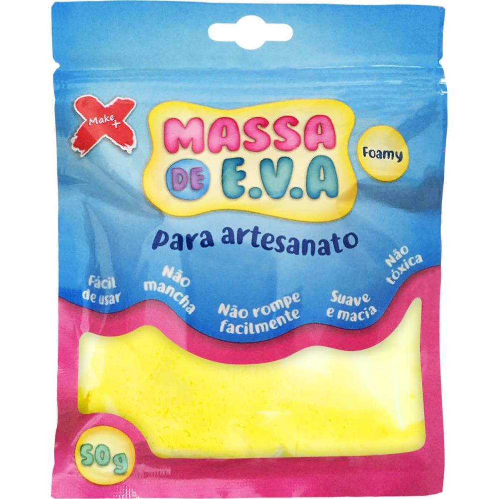 MASSA DE EVA AMARELA 50G MAKE+ UNIDADE