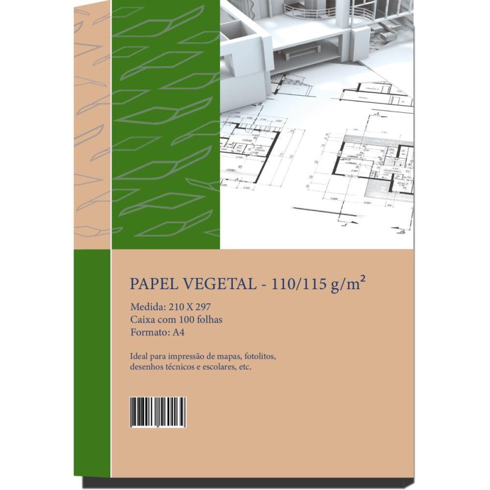PAPEL VEGETAL A4 110/115G. 210X297MM MARES CX.C/100