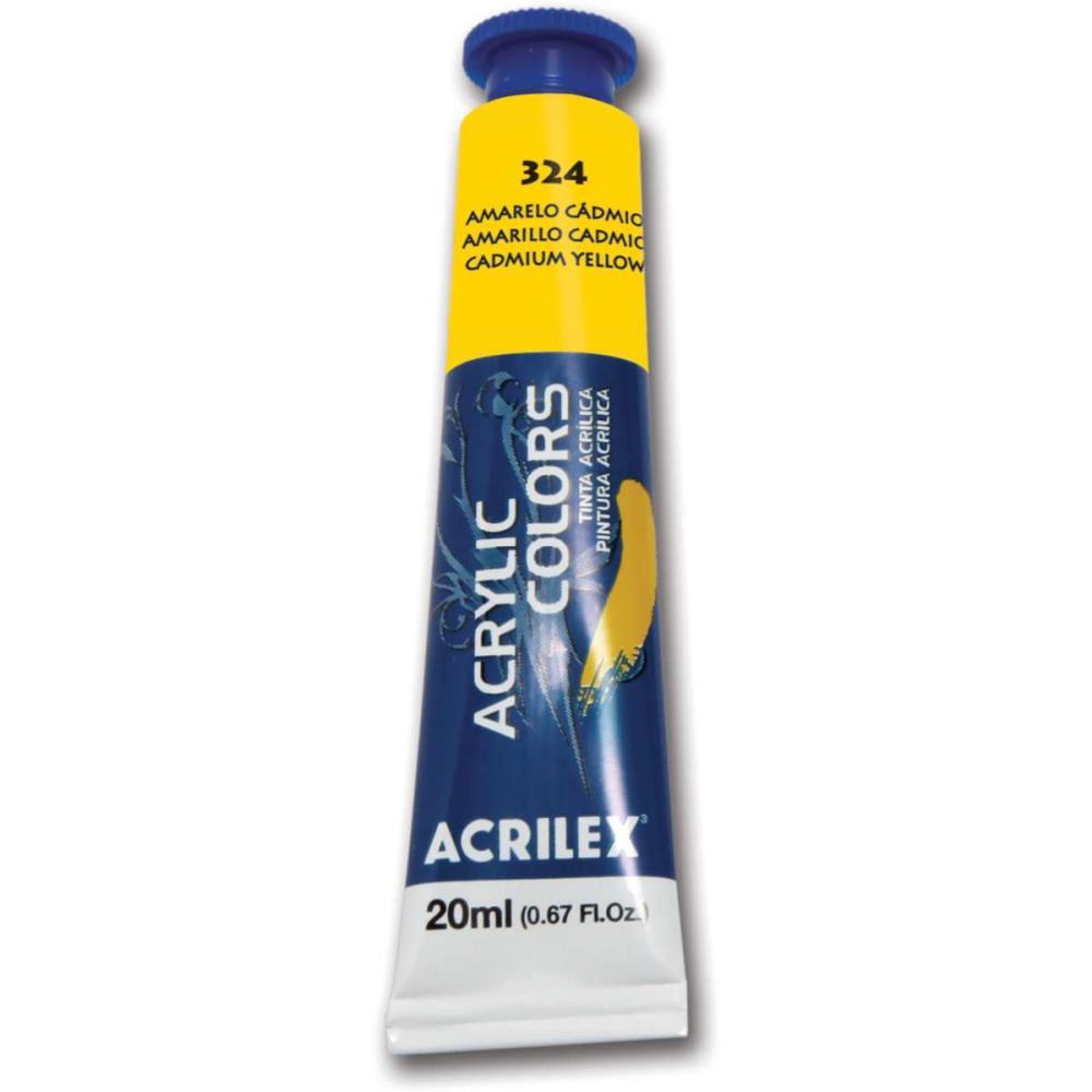 TINTA ACRILICA ACRYLIC COLORS 20ML AMARELO CA ACRILEX CX.C/06