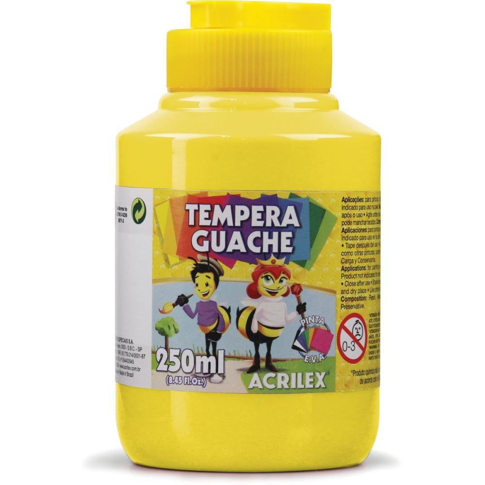 TINTA GUACHE 250ML AMARELO LIMAO ACRILEX PCT.C/03