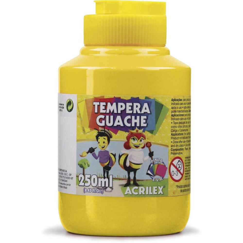 TINTA GUACHE 250ML AMARELO OURO ACRILEX PCT.C/03