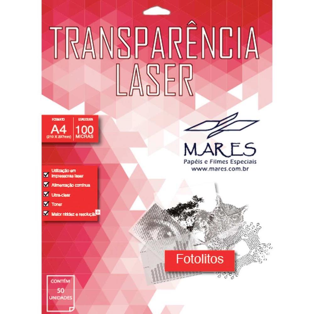 TRANSPARENCIA LASERJET A4 210X297MM. SEM TARJA MARES CX.C/50