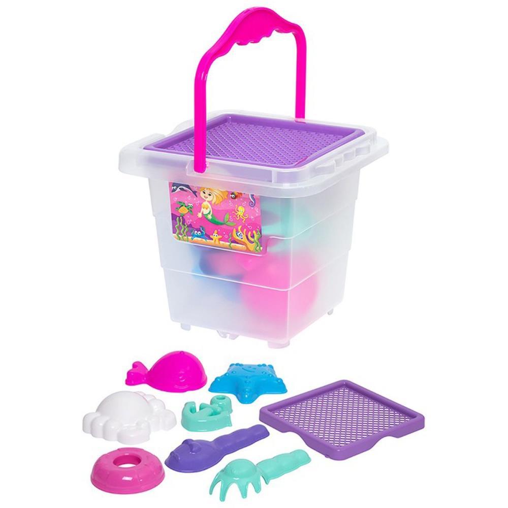 BALDINHO DE PRAIA MENINA COM MOLDES E PA MERCO TOYS UNIDADE