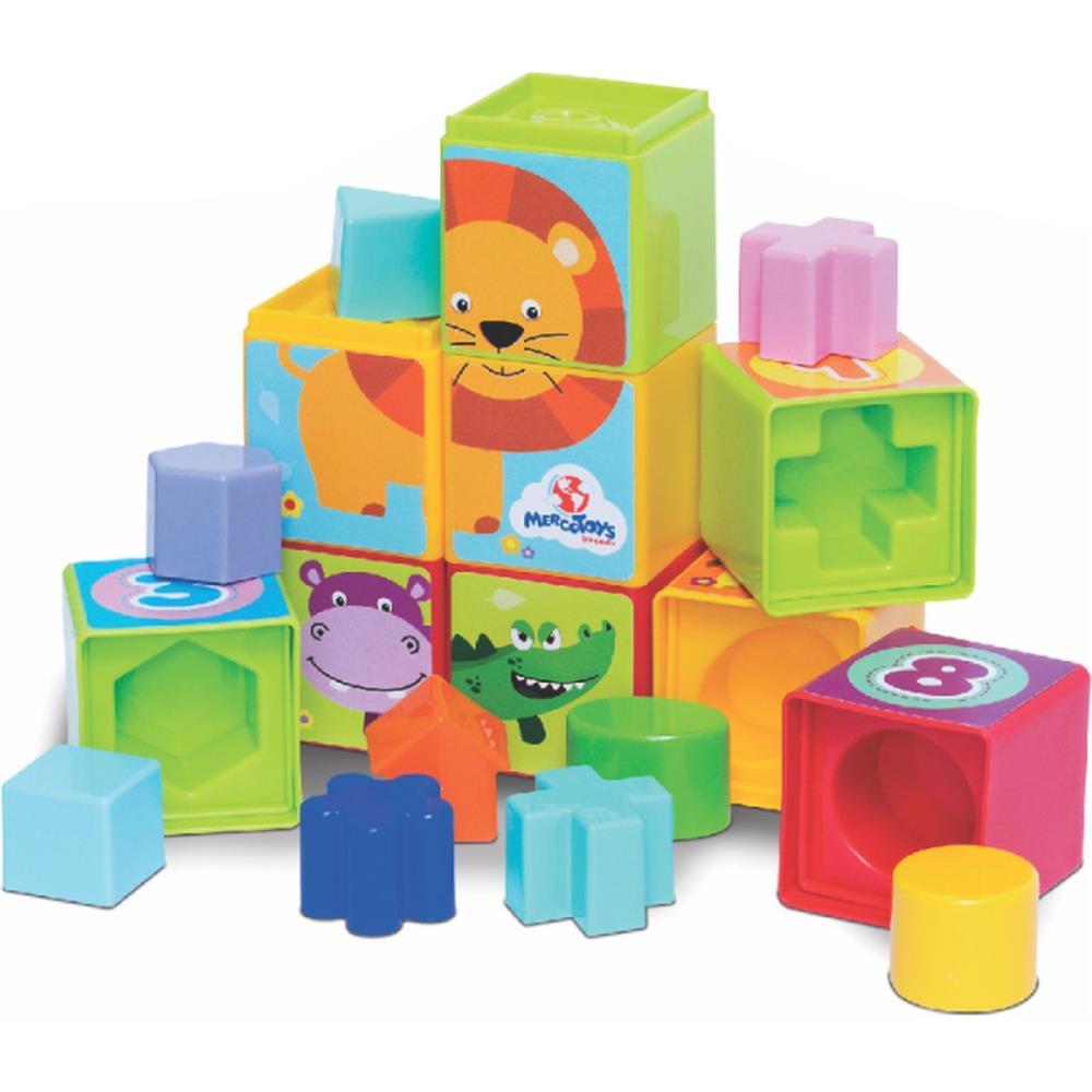 BRINQUEDO EDUCATIVO CUBINHOS 5 EM 1 MERCO TOYS UNIDADE