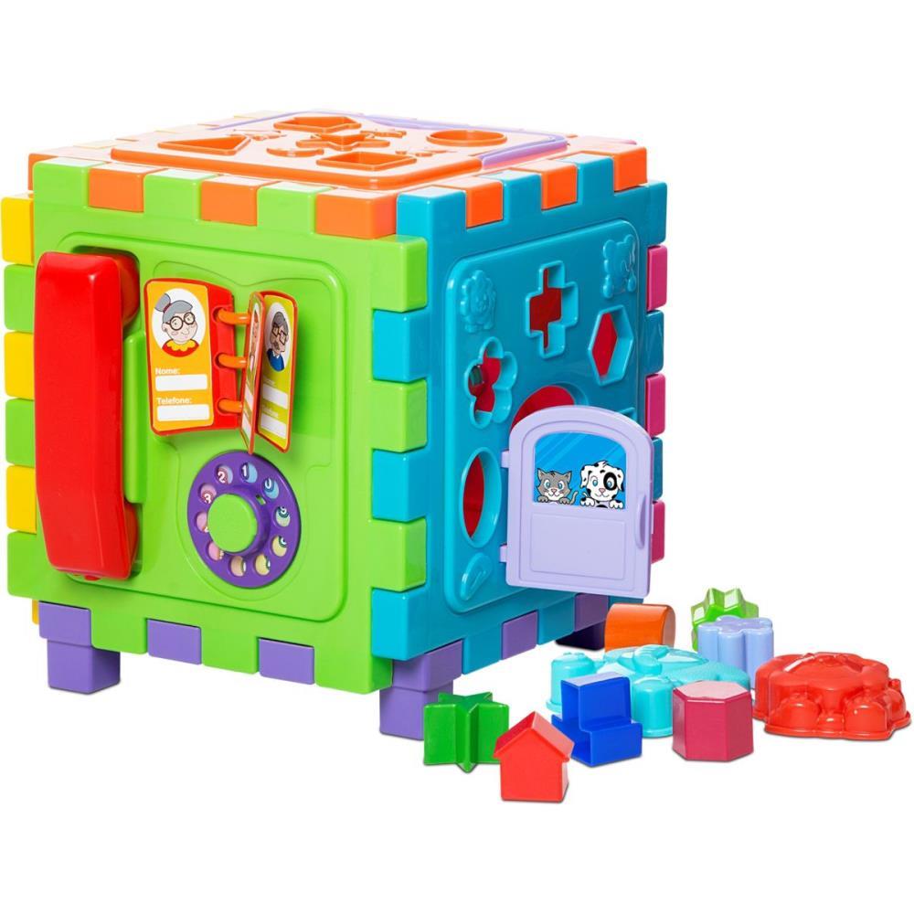BRINQUEDO EDUCATIVO CUBO DIDATICO GRANDE 2 EM 1 MERCO TOYS UNIDADE