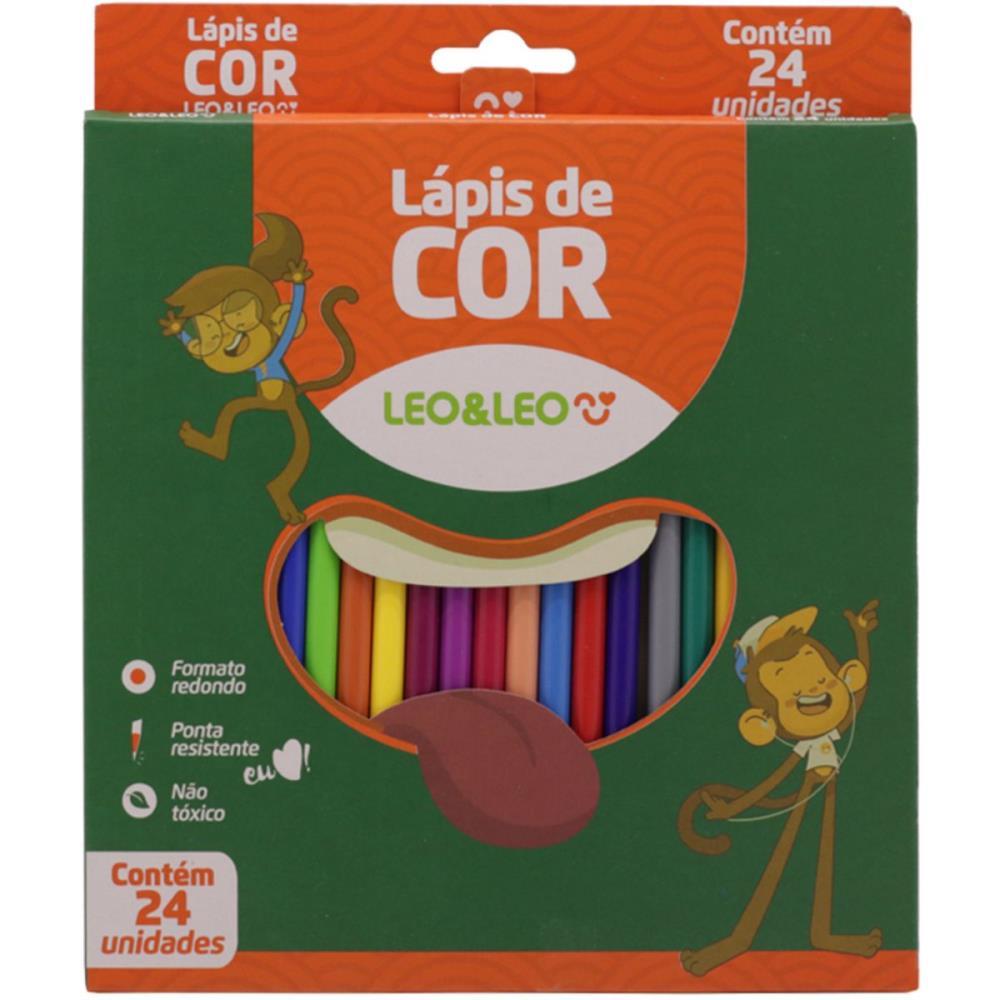 LAPIS DE COR REDONDO LEO E LEO 24 CORES LEONORA PCT.C/06