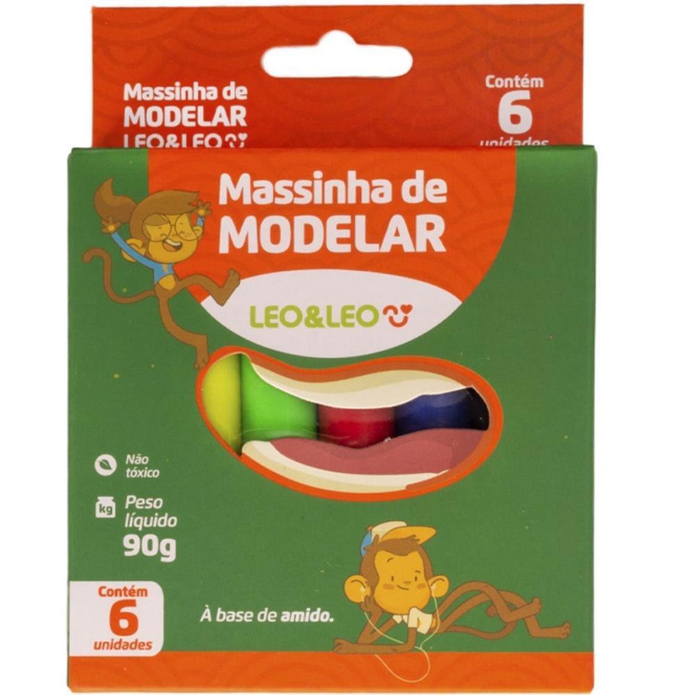 MASSA PARA MODELAR LEO E LEO 6 CORES LEONORA PCT.C/12