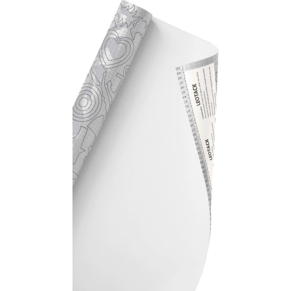 PLASTICO ADESIVO 45CMX10M COLOR BRANCO FOSCO 0,80 LEONORA ROLO