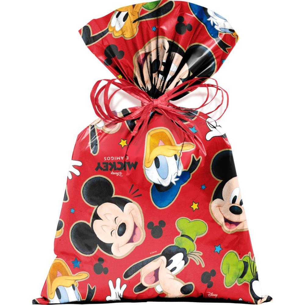 SACO METALIZADO 30X45CM MICKEY STICKERS PEROL. 30X44CM CROMUS PCT.C/40