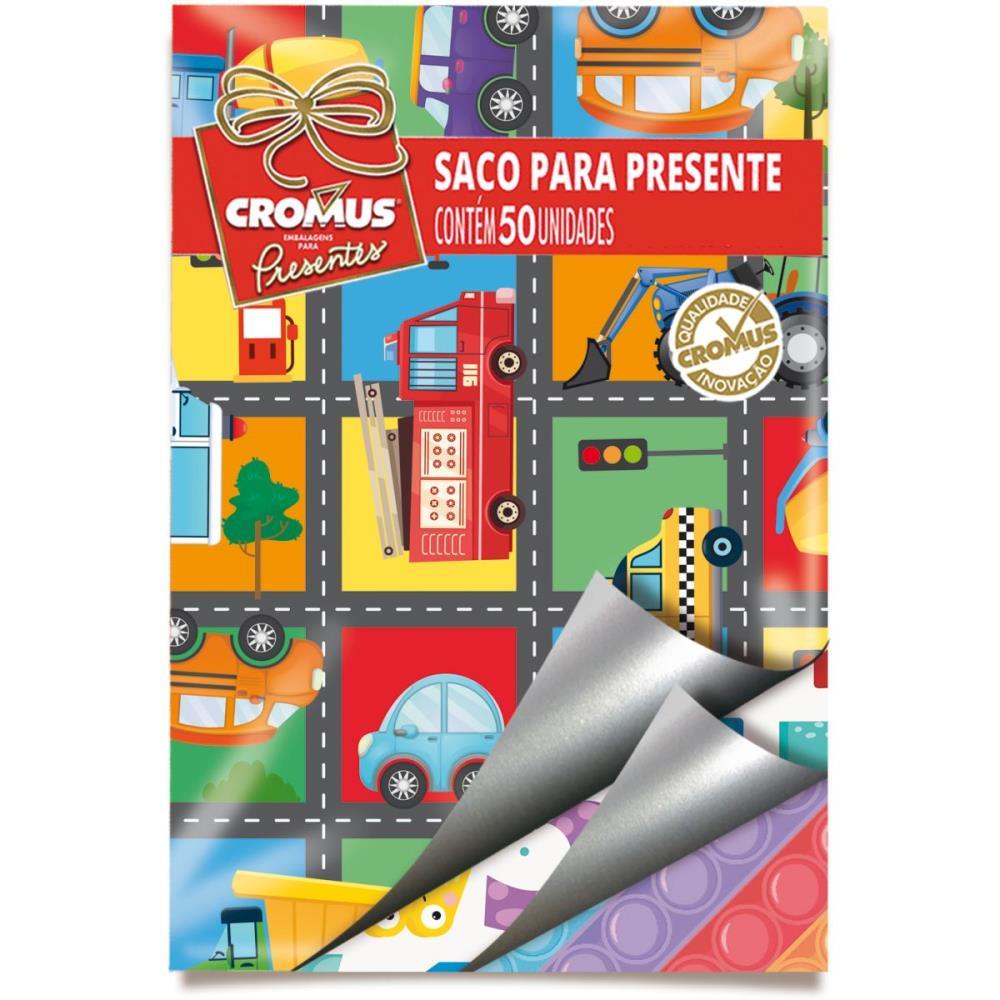 SACO METALIZADO 30X45CM PEROLADO INFANTIL 30X44CM (S) CROMUS PCT.C/50