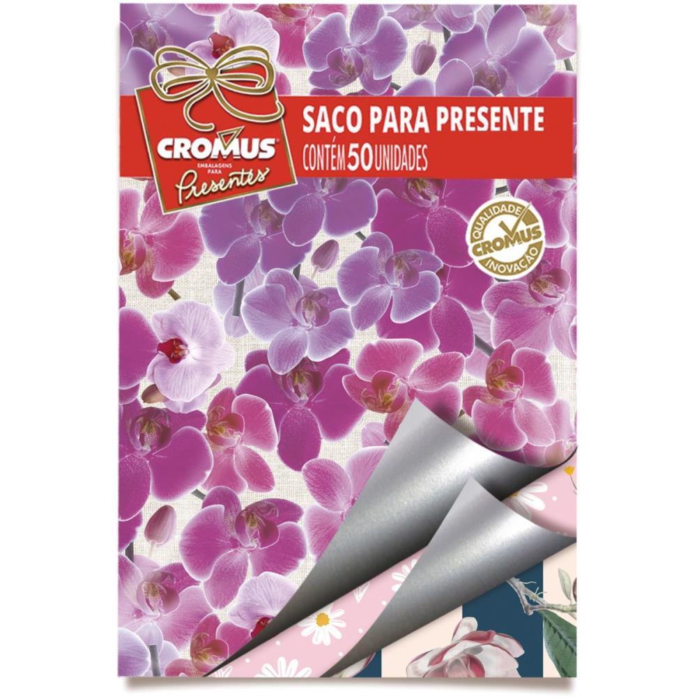 SACO METALIZADO 60X90CM FEMININO SORTIDO CROMUS PCT.C/25