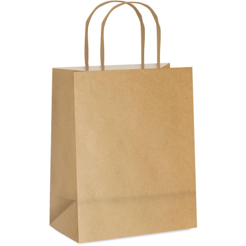 SACOLA PARA PRESENTE KRAFT M 26X19,5X9,5CM 80G CROMUS PCT.C/10