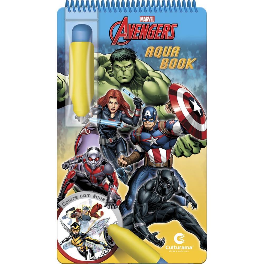 LIVRO AQUABOOK VINGADORES 24,5X14CM 10PGS CULTURAMA UNIDADE