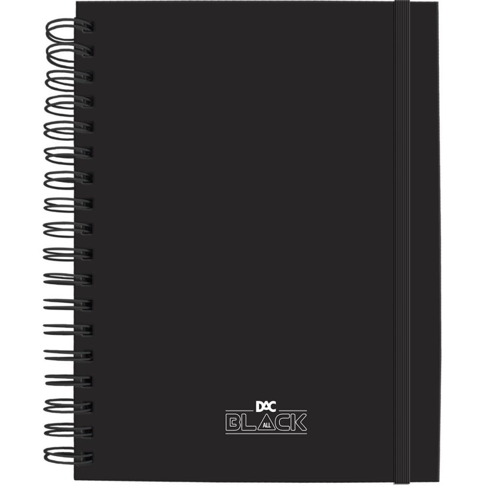 CADERNO 10X1 CAPA DURA ALL BLACK SMART 80F.C/ELASTICO DAC UNIDADE