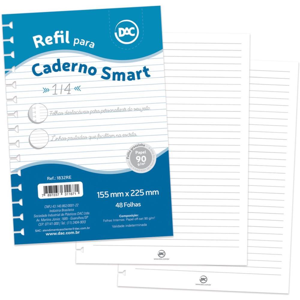 CADERNO/REFIL SMART COLEGIAL BRANCO 48F DAC UNIDADE