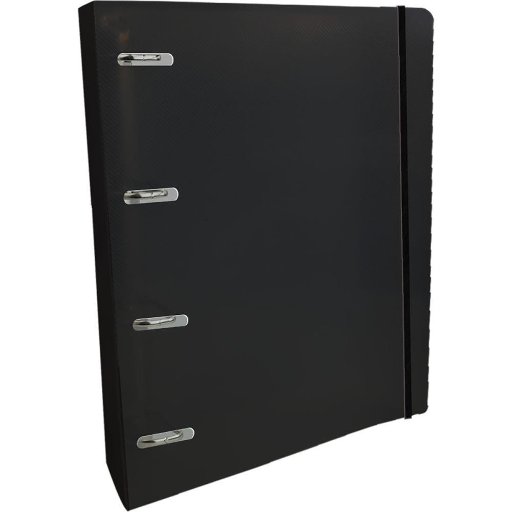 FICHARIO DE PVC ALL BLACK COMPLETO C/ELASTICO DAC UNIDADE