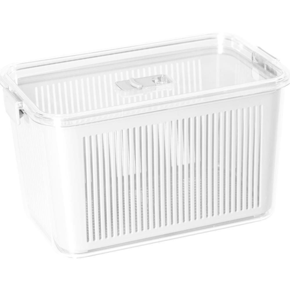 POTE ACRILICO HERMETICO SLIM 4470ML BRANCO PARAMOUNT UNIDADE