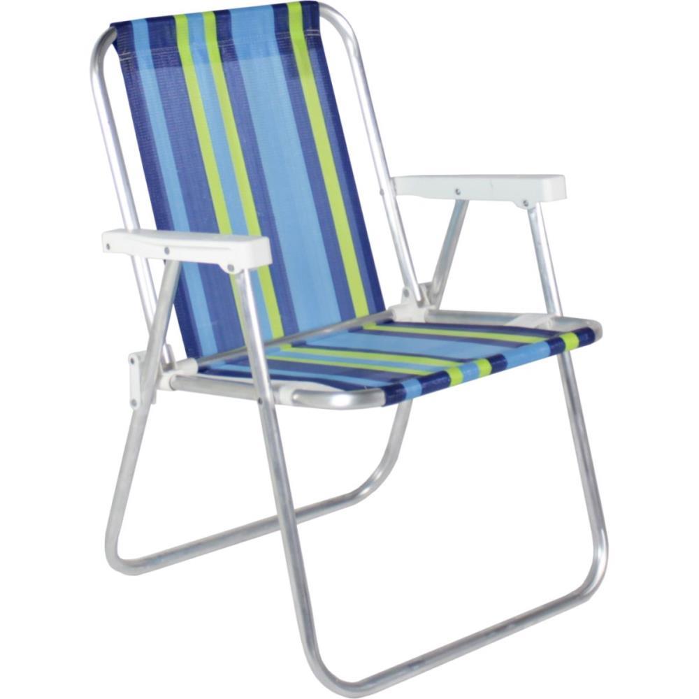 CADEIRA P/PISCINA/PRAIA ALTA DE ALUMINIO 54X54X70 BELFIX UNIDADE