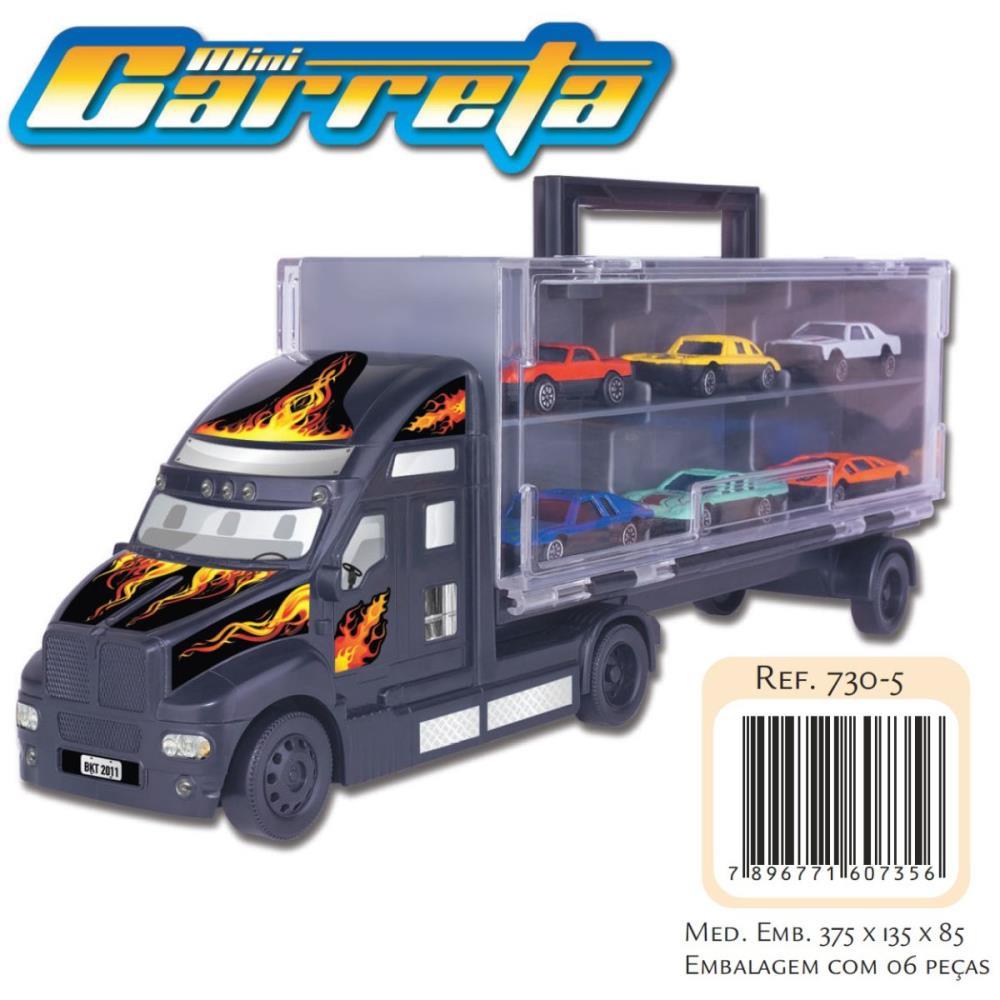CAMINHAO MINI CARRETA C/6 VEICULOS BRASKIT UNIDADE