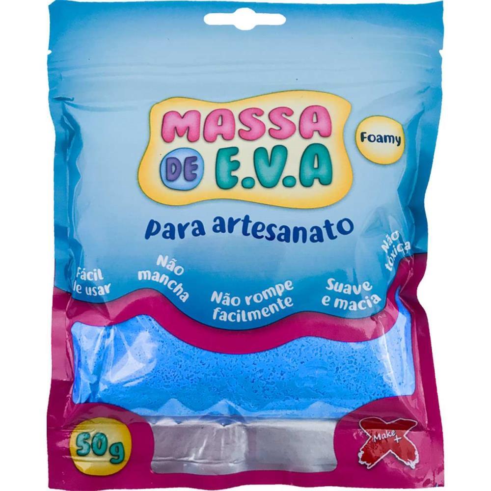 MASSA DE EVA AZUL CLARO 50G MAKE+ UNIDADE