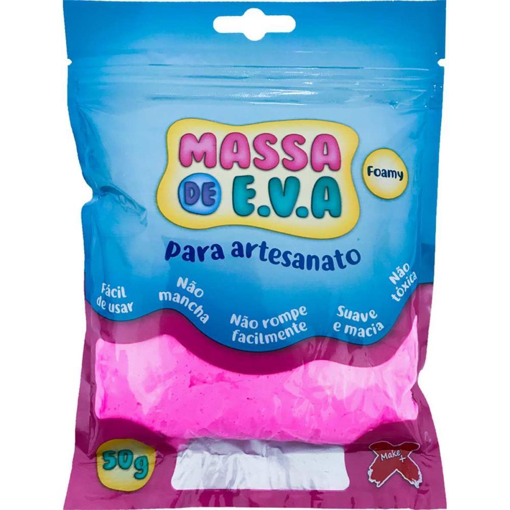 MASSA DE EVA ROSA 50G MAKE+ UNIDADE
