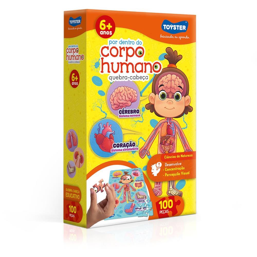 QUEBRA-CABECA EDUCATIVO CORPO HUMANO 100 PECAS TOYSTER UNIDADE