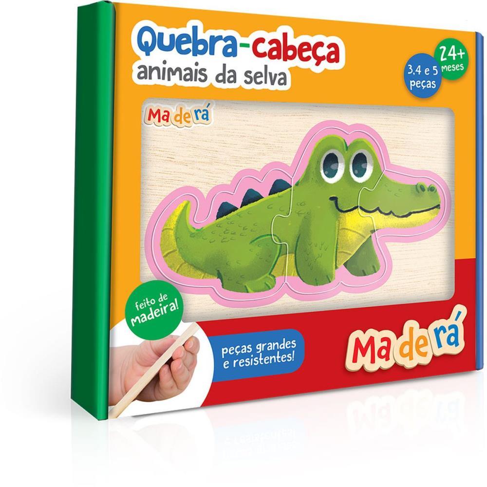 QUEBRA-CABECA MADEIRA ANIMAIS DA SELVA 3/4 E 5 PECAS TOYSTER UNIDADE