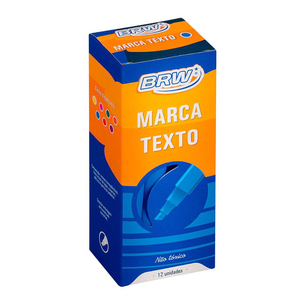 MARCA TEXTO BRW AZUL FLUORESCENTE COM 12