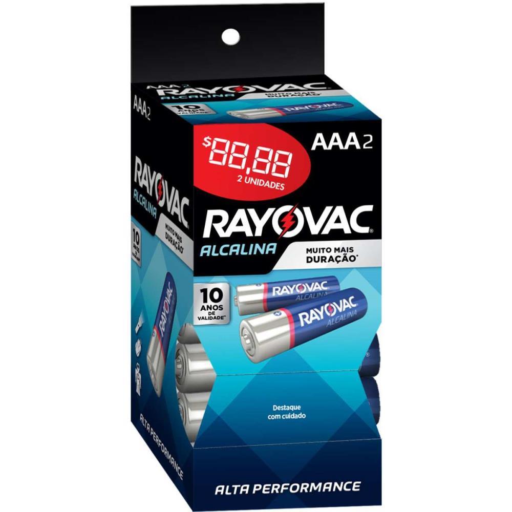 PILHA ALCALINA PALITO AAA 16PACOTES X 2UNID. RAYOVAC TUBO