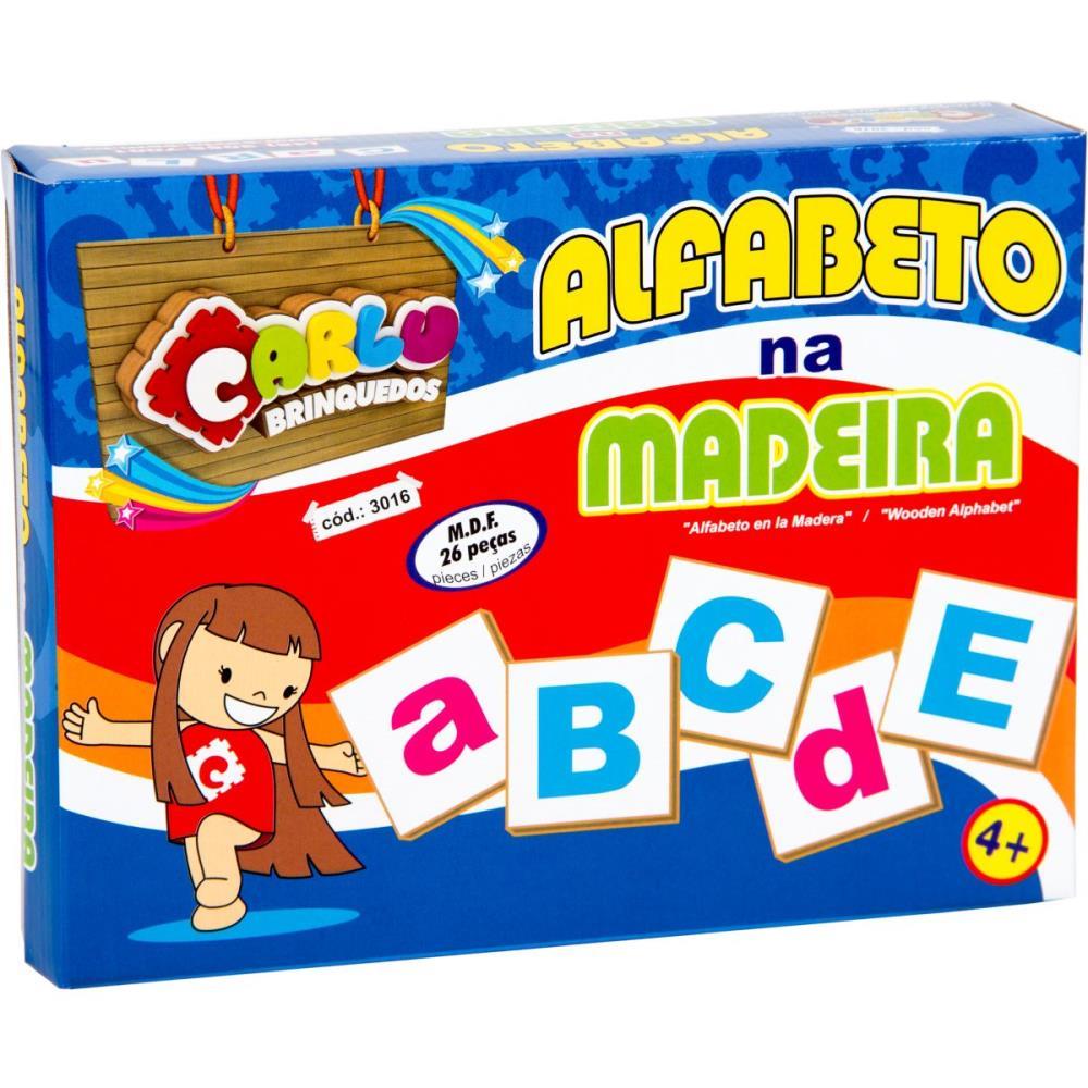 BRINQUEDO PEDAGOGICO MADEIRA ALFABETO NA MADEIRA 26PCS CARLU UNIDADE