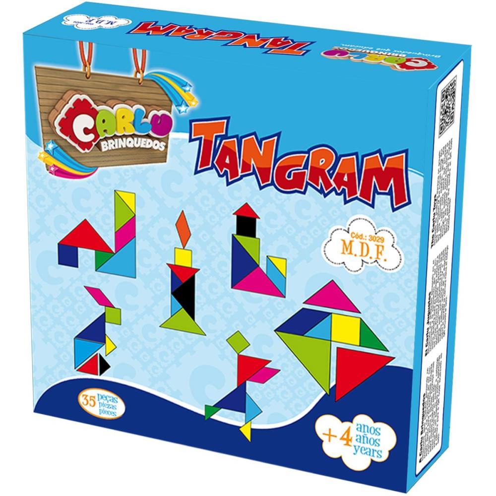 BRINQUEDO PEDAGOGICO MADEIRA TANGRAM 35 PECAS EM MADEIRA CARLU UNIDADE
