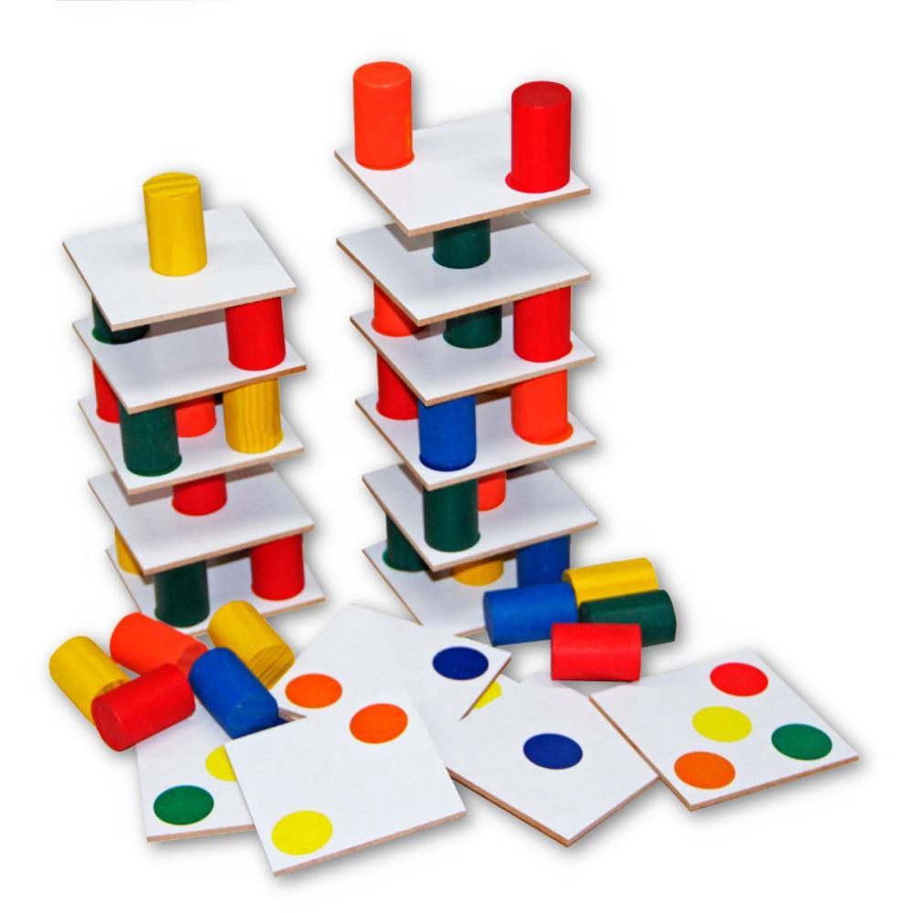 BRINQUEDO PEDAGOGICO MADEIRA TORRE INTELIGENTE 18PLACAS CARLU UNIDADE