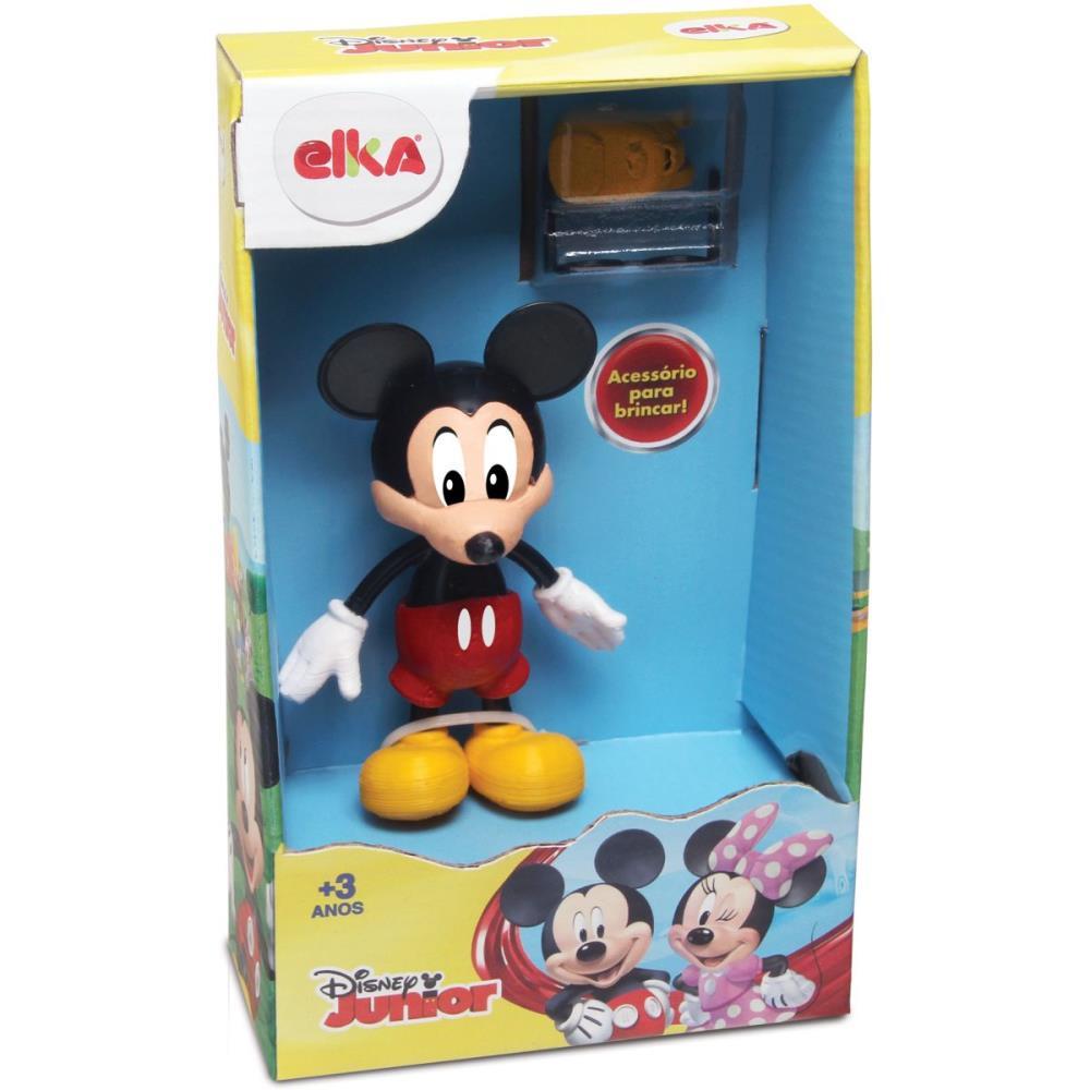 BONECO E PERSONAGEM MICKEY 12CM C/ACESSORIOS ELKA UNIDADE