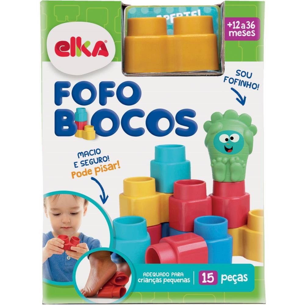 BRINQUEDO PARA MONTAR FOFO BLOCOS 15 PECAS ELKA UNIDADE