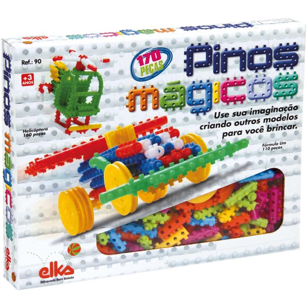 BRINQUEDO PARA MONTAR PINOS MAGICOS 170 PECAS ELKA UNIDADE