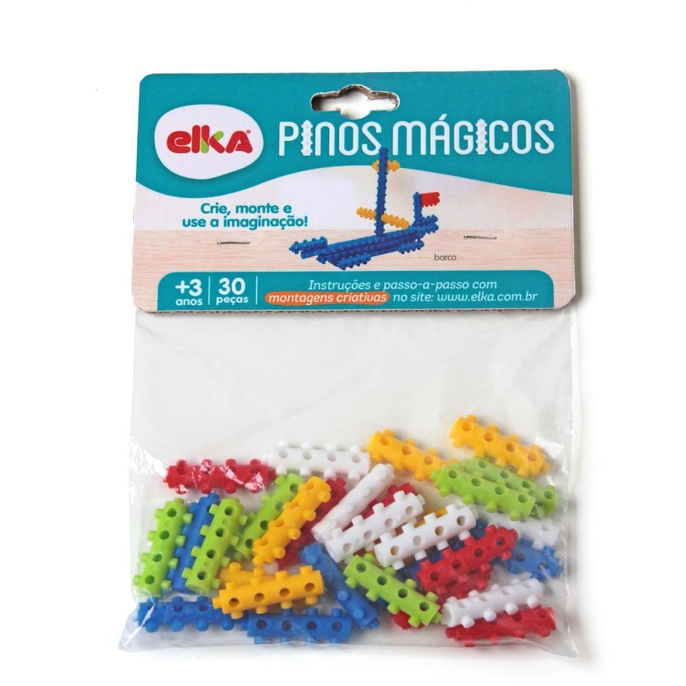 BRINQUEDO PARA MONTAR PINOS MAGICOS 30 PECAS ELKA UNIDADE