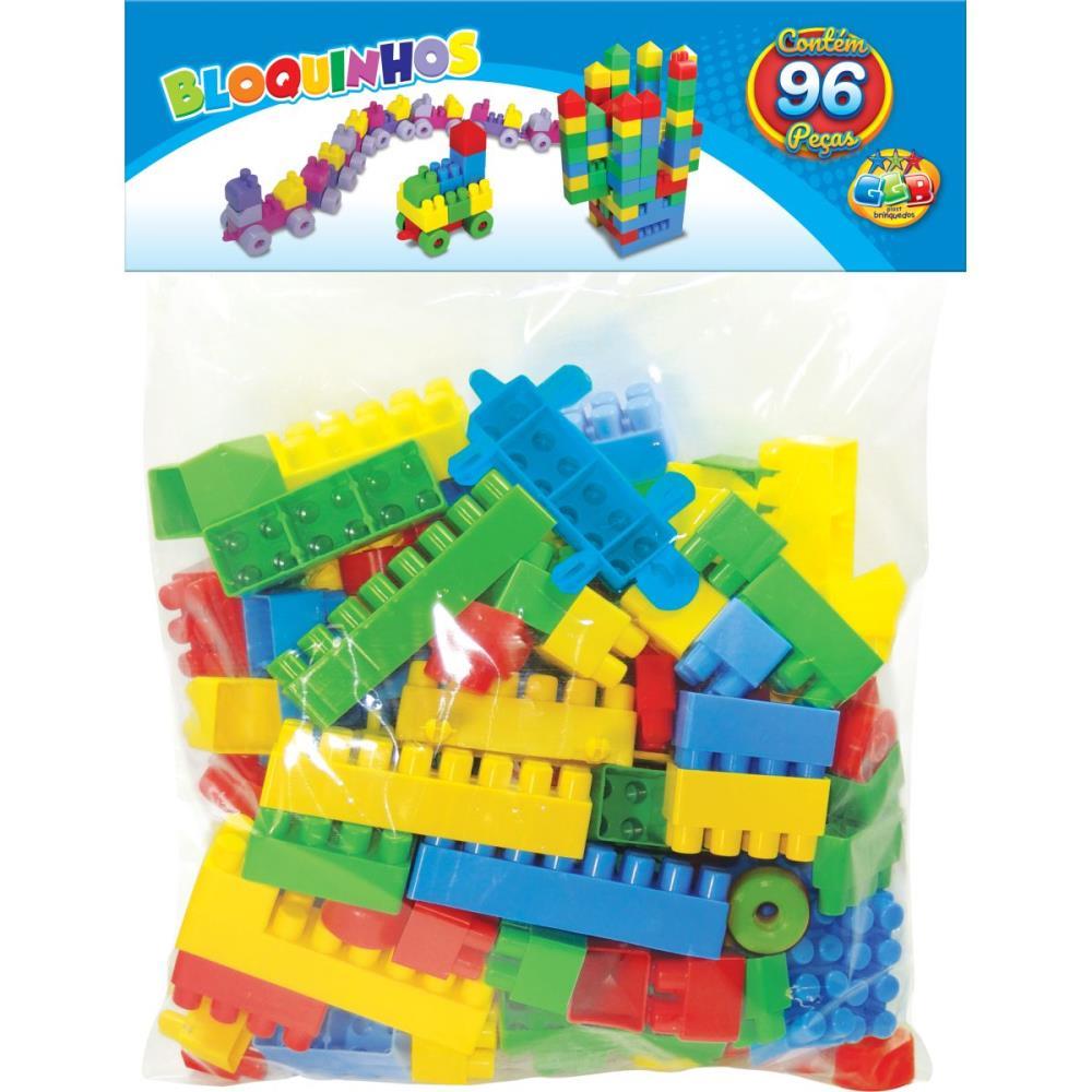 BRINQUEDO PARA MONTAR BLOQUINHOS 96 PECAS GGB PLAST PACOTE