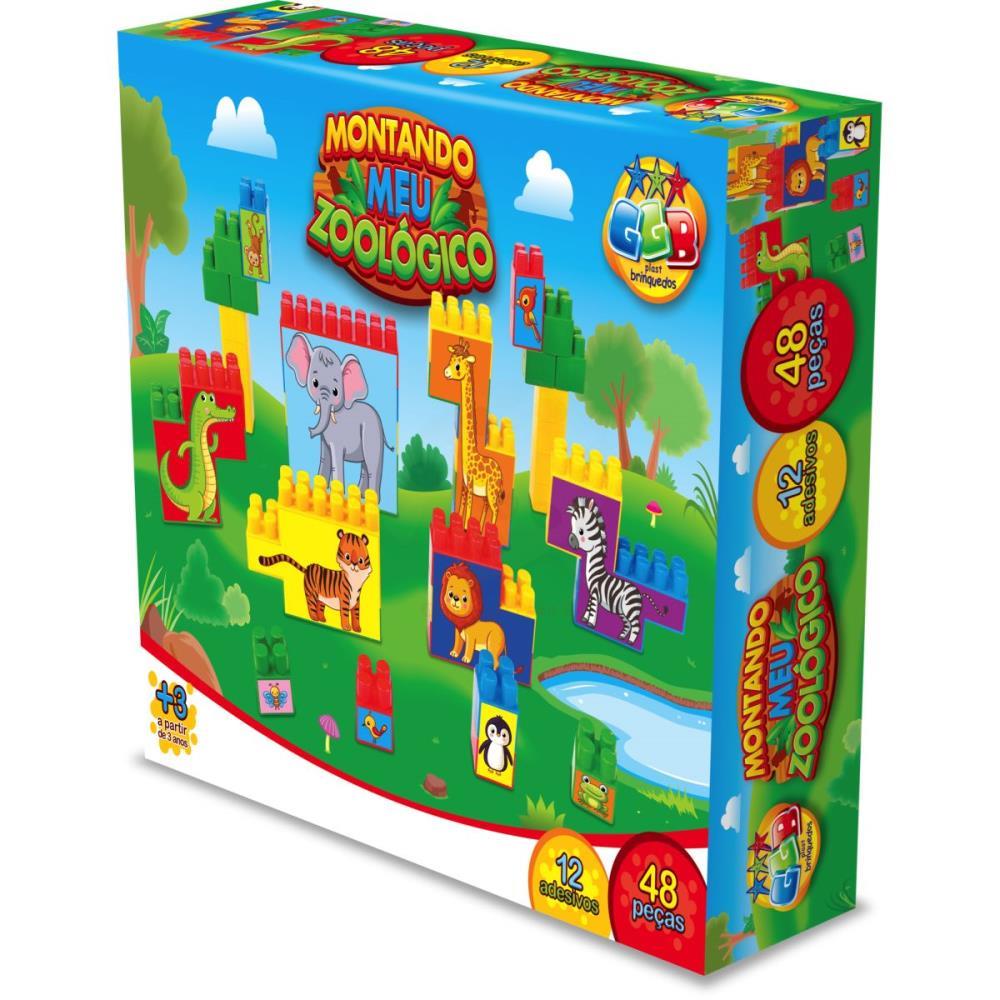 BRINQUEDO PARA MONTAR MONTANDO MEU ZOOLOGICO 48PCS GGB PLAST UNIDADE